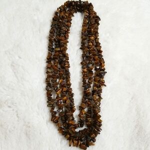 Tiger eye real stone chips 74 inches long